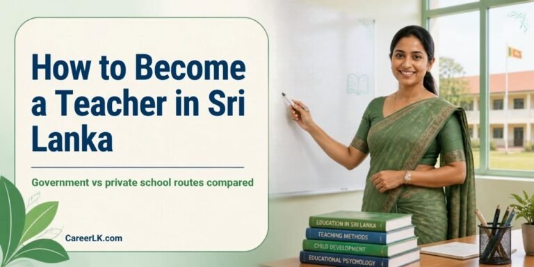 How to become a teacher in Sri Lanka: government vs private school routes